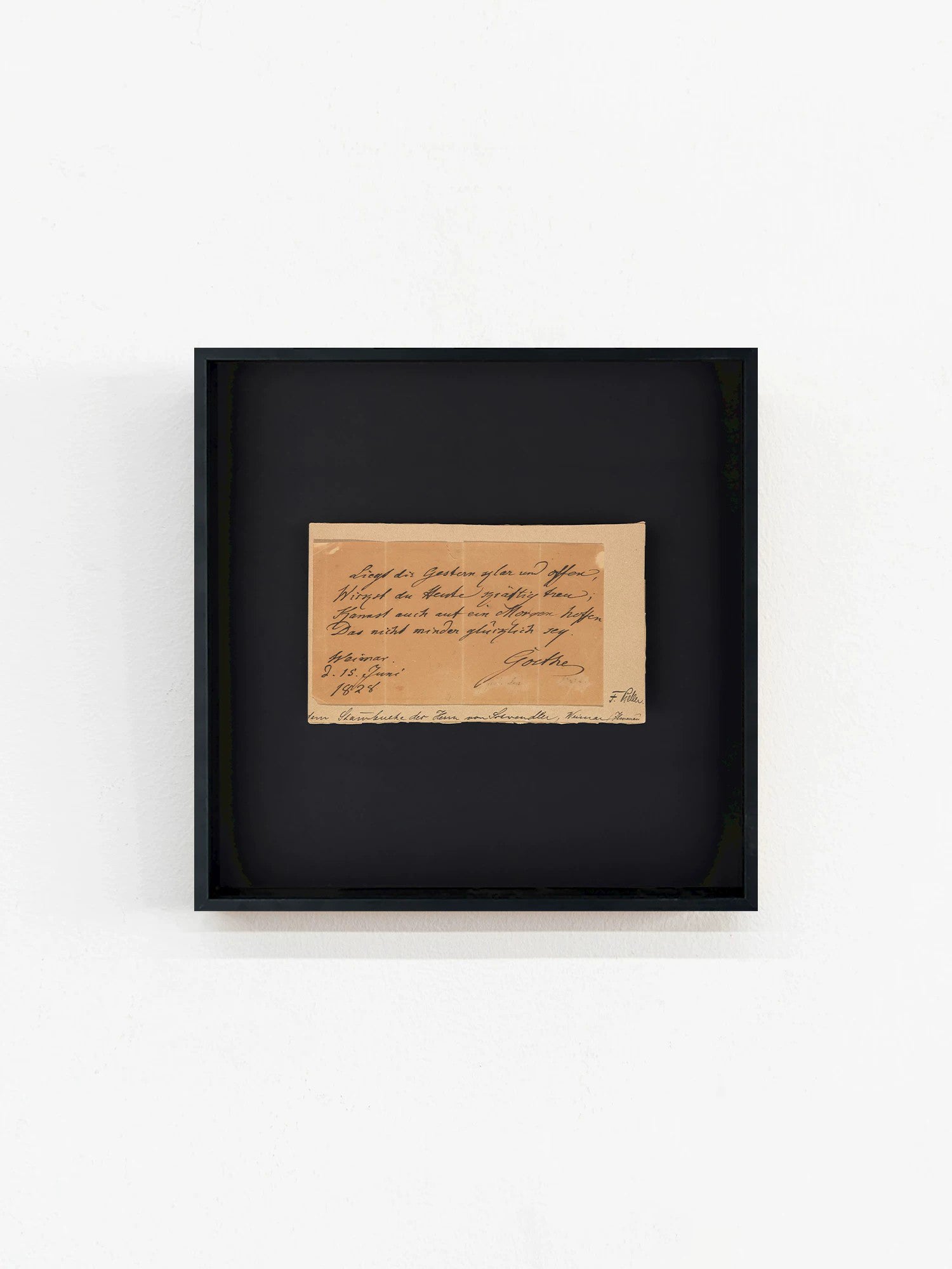 Johann Wolfgang von Goethe — Blessing | Fine Art Facsimile