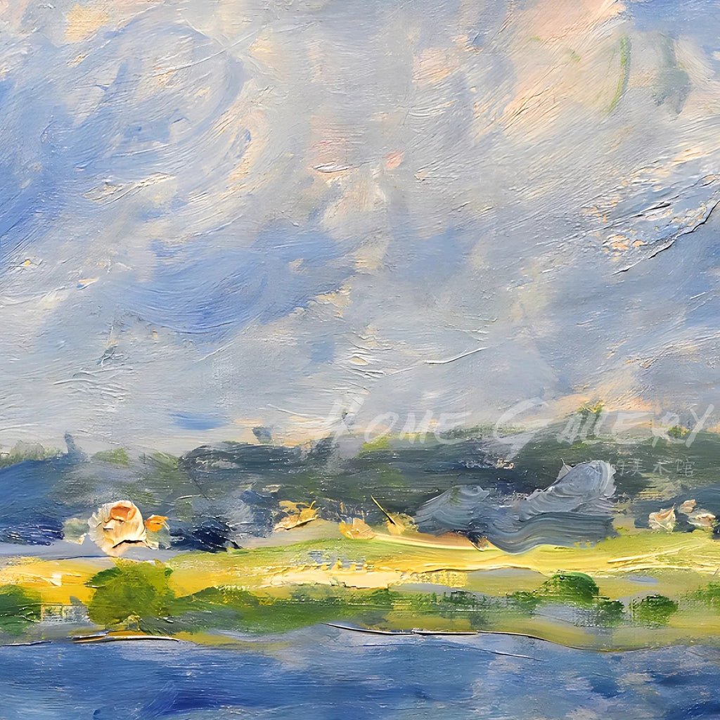 Pierre-Auguste Renoir - Seine at Champrosay Canvas Wall Art | French Impressionist Landscape Fine Art Print