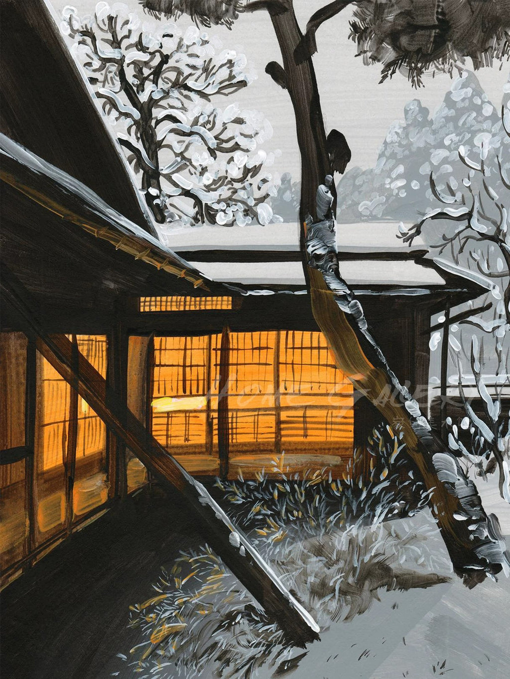 Yukiko Noritake "Silent Snow" — Limited Edition Art Print, Modern Minimalist Wall Art