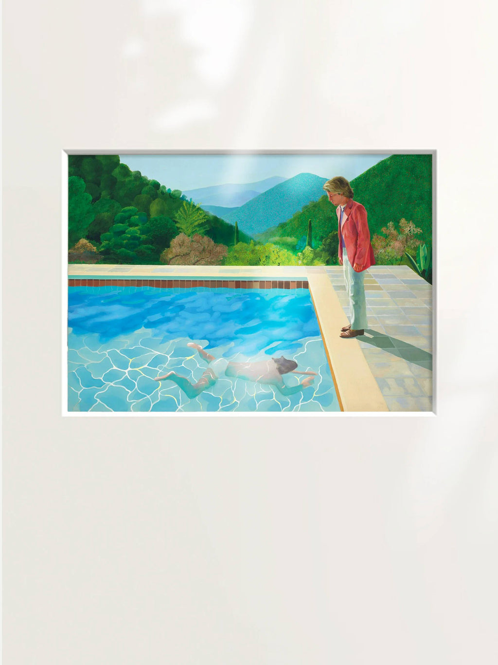 David Hockney | Pool with Two Figurines – Limited Edition Fine Art Print, Minimalist Poolside Wall Art for Modern Home Decor