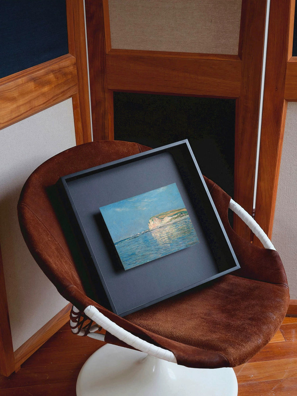 Monet Low Tide at Pourville — Framed Wall Art