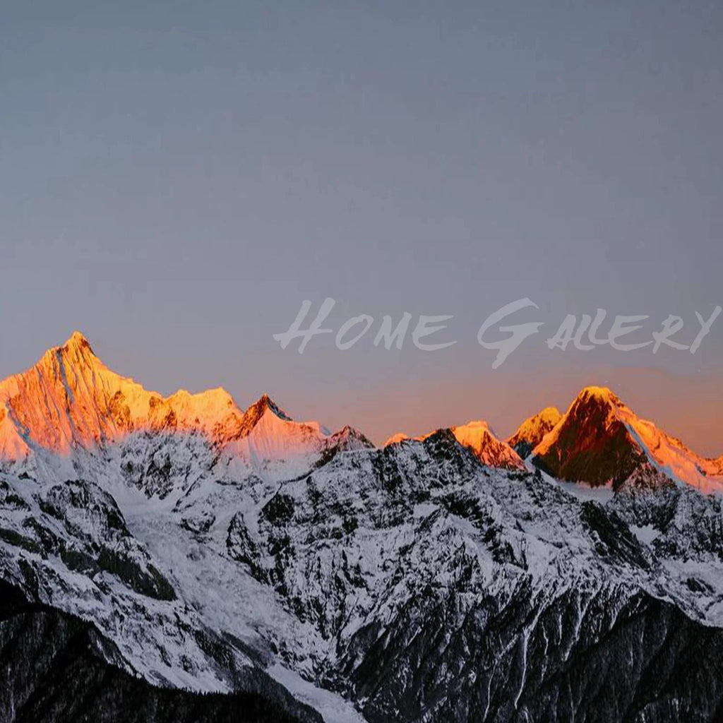 Kawakarpo Peak Sunrise Photography Print | Premium Minimalist Wall Art
