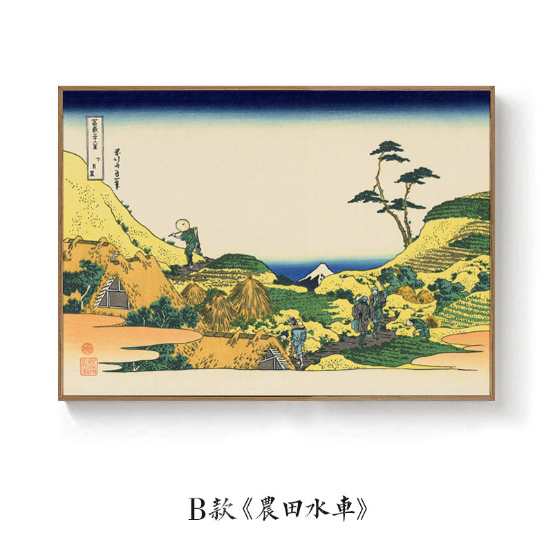 【Chihiro】Invoice Included: "Beneath Mount Fuji" – Classic Ukiyo-e Wall Art. Suitable for Japanese-style tea rooms, *Izakaya* decor, and sofa feature walls. Features iconic imagery such as *The Great Wave off Kanagawa* by Katsushika Hokusai.
