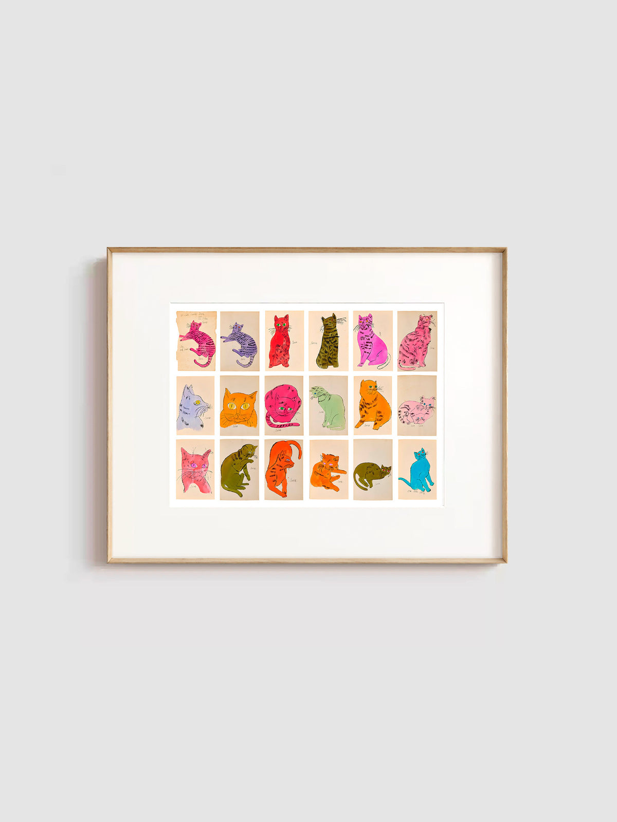 Andy Warhol "25 Cats Name Sam" — Limited Edition Art Print, Modern Pop Art Wall Decor