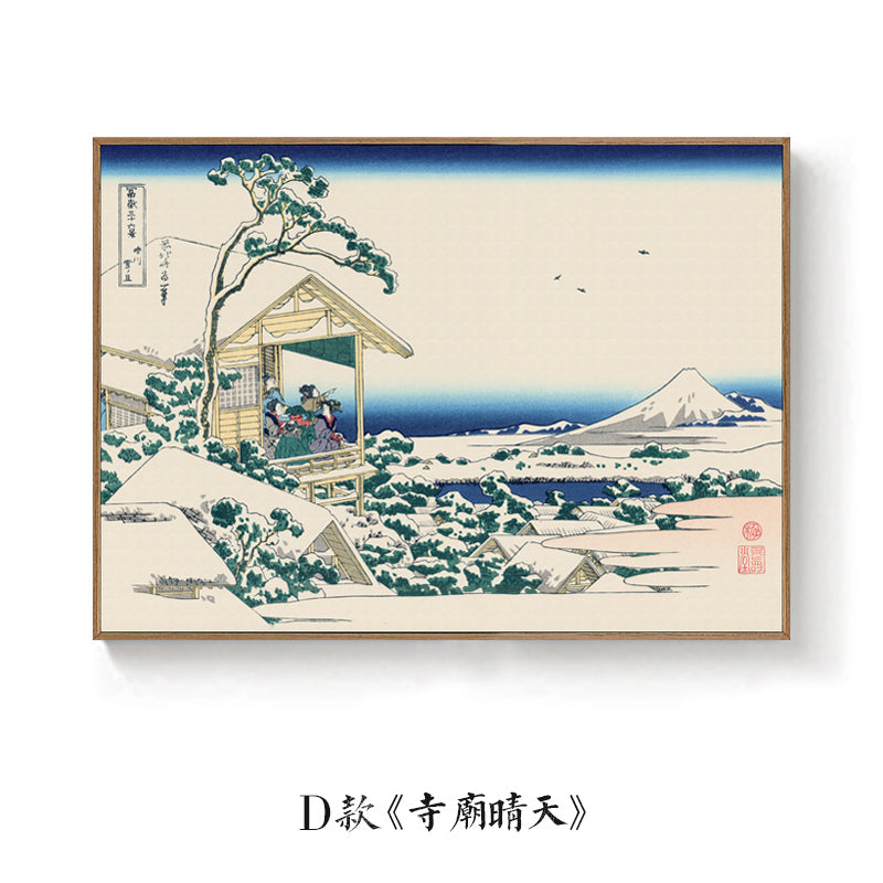【Chihiro】Invoice Included: "Beneath Mount Fuji" – Classic Ukiyo-e Wall Art. Suitable for Japanese-style tea rooms, *Izakaya* decor, and sofa feature walls. Features iconic imagery such as *The Great Wave off Kanagawa* by Katsushika Hokusai.