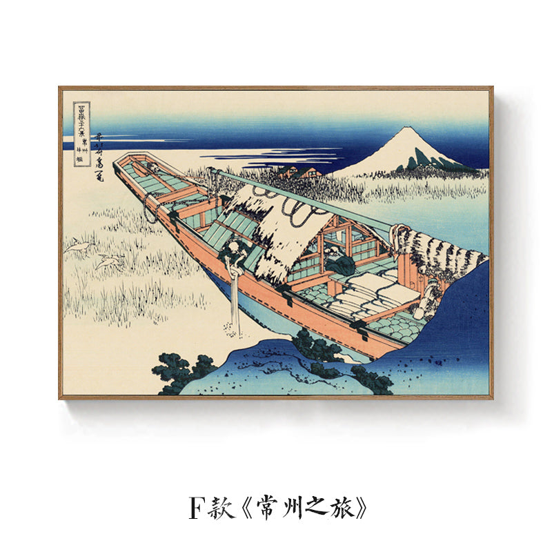 【Chihiro】Invoice Included: "Beneath Mount Fuji" – Classic Ukiyo-e Wall Art. Suitable for Japanese-style tea rooms, *Izakaya* decor, and sofa feature walls. Features iconic imagery such as *The Great Wave off Kanagawa* by Katsushika Hokusai.