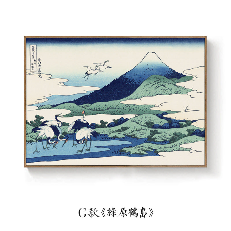 【Chihiro】Invoice Included: "Beneath Mount Fuji" – Classic Ukiyo-e Wall Art. Suitable for Japanese-style tea rooms, *Izakaya* decor, and sofa feature walls. Features iconic imagery such as *The Great Wave off Kanagawa* by Katsushika Hokusai.