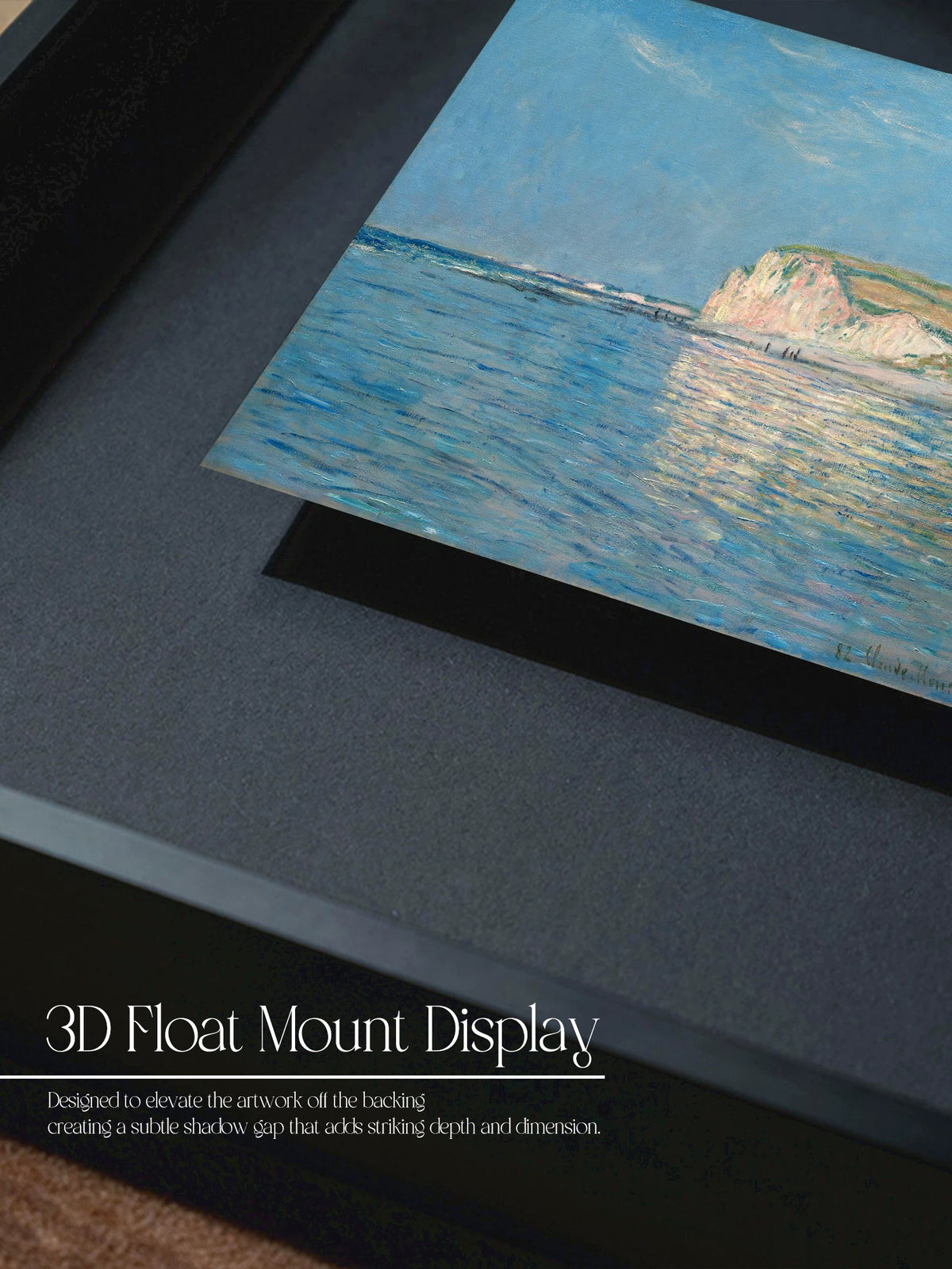 Monet Low Tide at Pourville — Framed Wall Art