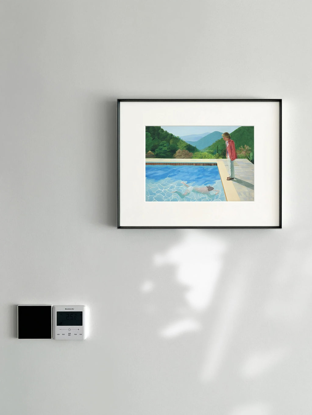David Hockney | Pool with Two Figurines – Limited Edition Fine Art Print, Minimalist Poolside Wall Art for Modern Home Decor
