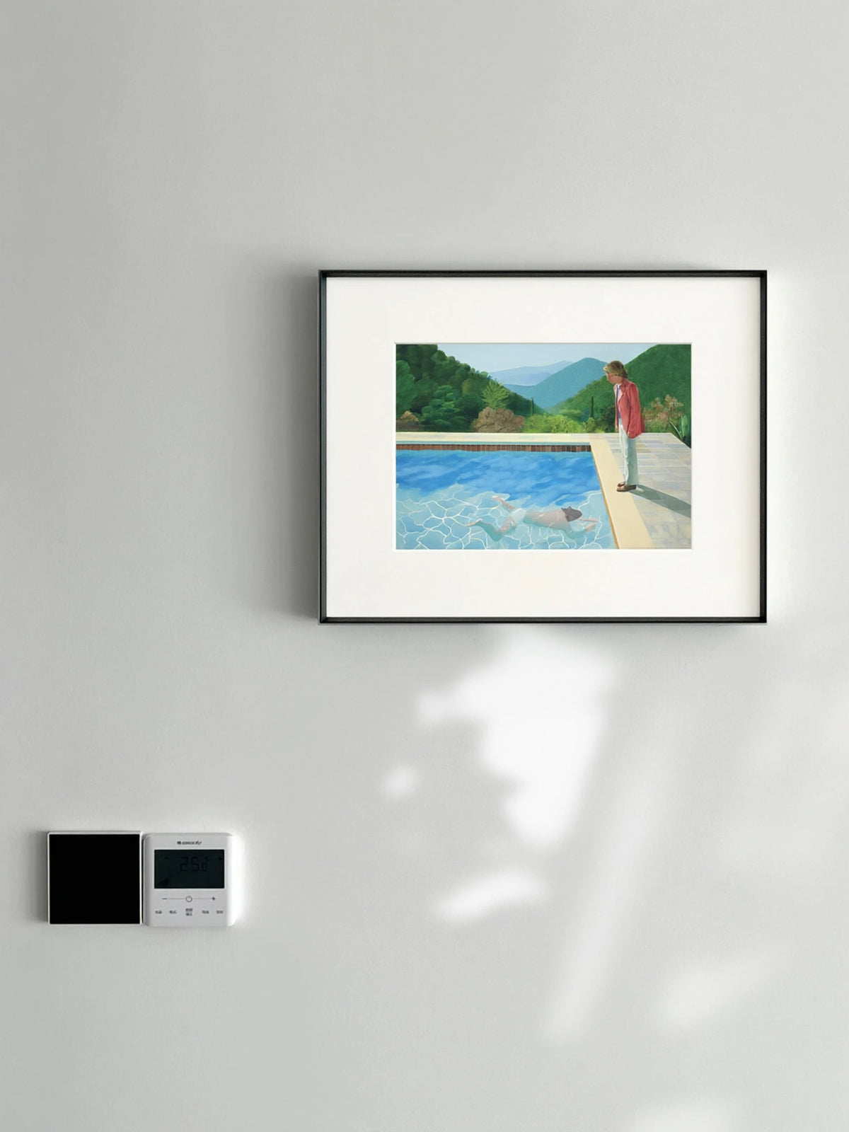 David Hockney | Pool with Two Figurines – Limited Edition Fine Art Print, Minimalist Poolside Wall Art for Modern Home Decor
